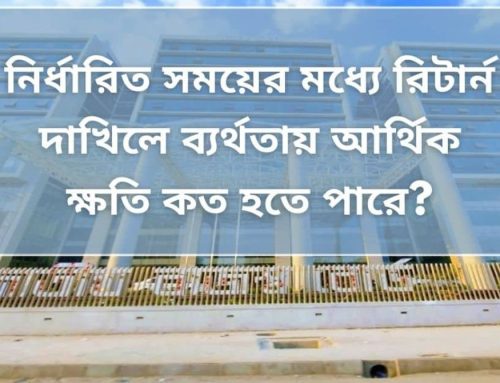 নির্ধারিত সময়ের মধ্যে রিটার্ন দাখিলে ব্যর্থতায় আর্থিক ক্ষতি কত হতে পারে?